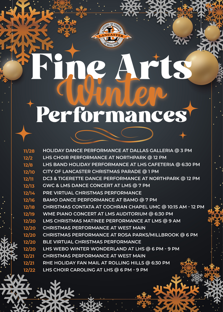 Fine Arts Winter Performances