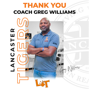 Thank you, Coach Greg Williams