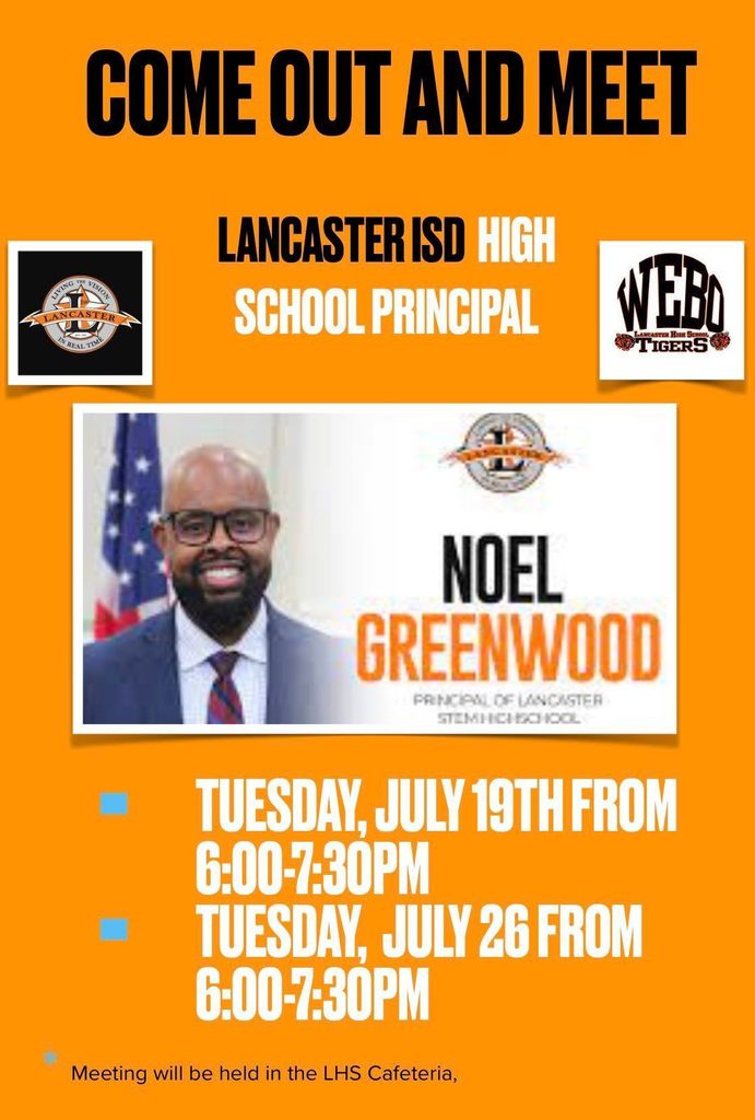 hs principal noel greenwood meet and greet flyer