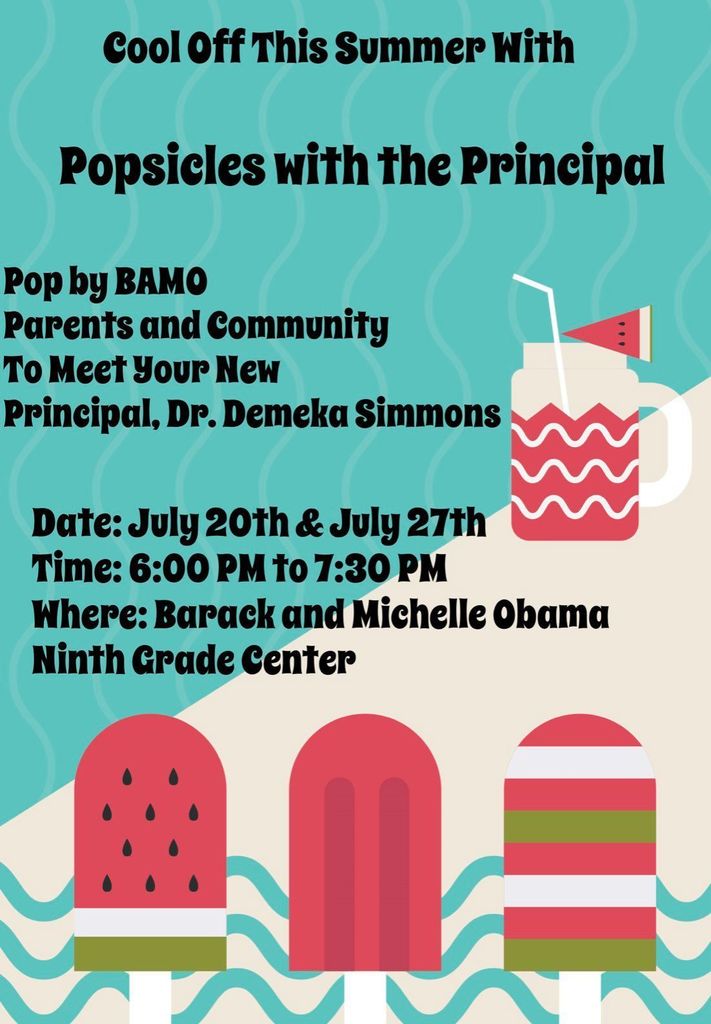 popsicles with the principal  meet and greet flyer