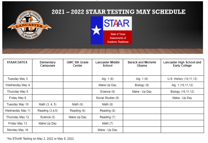 Lancaster ISD Prepares For STAAR Testing Lancaster Independent School